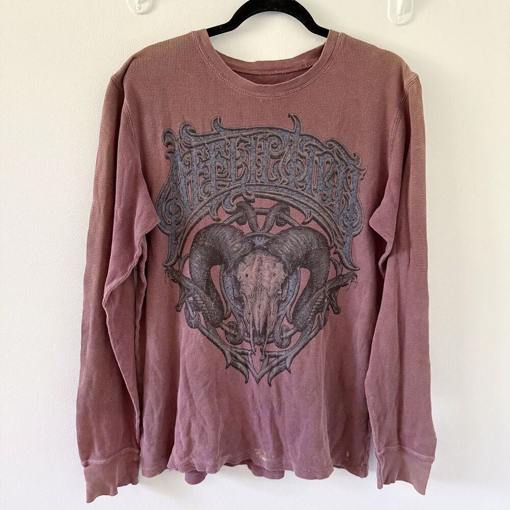 Affliction Strike Deadly A16860 Long Sleeve Graphic Fashion Thermal for Men Lrg - Picture 12 of 16